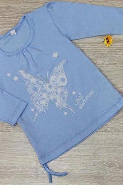 Блуза для дівчаток, блакитна 010553304-026