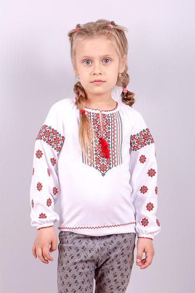 Вышиванка детская для девочек, белая 010561304(4)