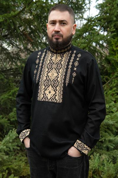 Вышиванка мужская, черная 470152193-002