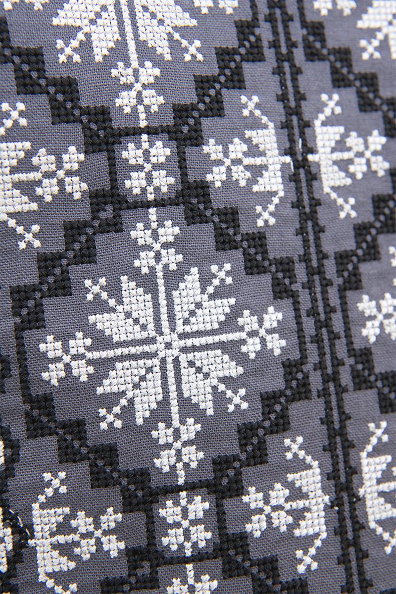 Вышиванка мужская, темно-серая 470146193-044