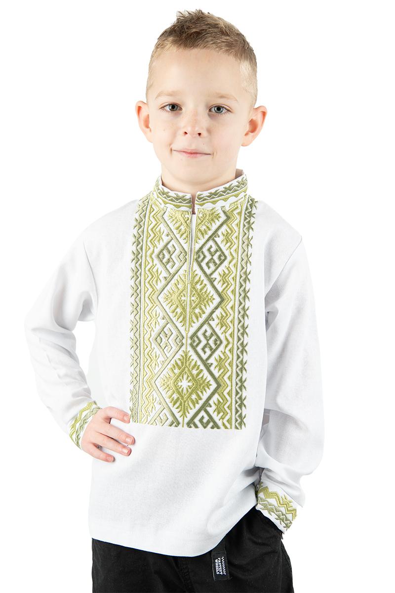 Вышиванка для мальчиков, белая 210527193-001