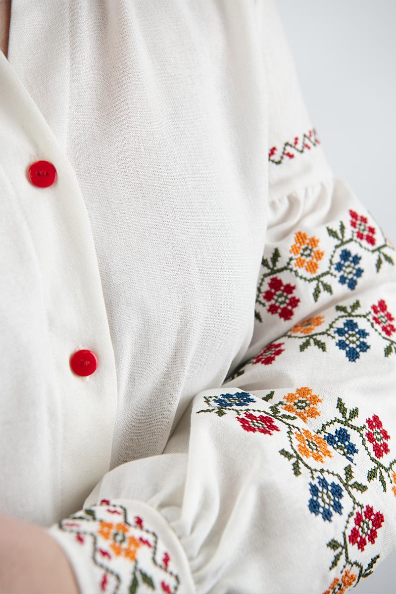 Вишиванка жіноча, молочна 301065193-035