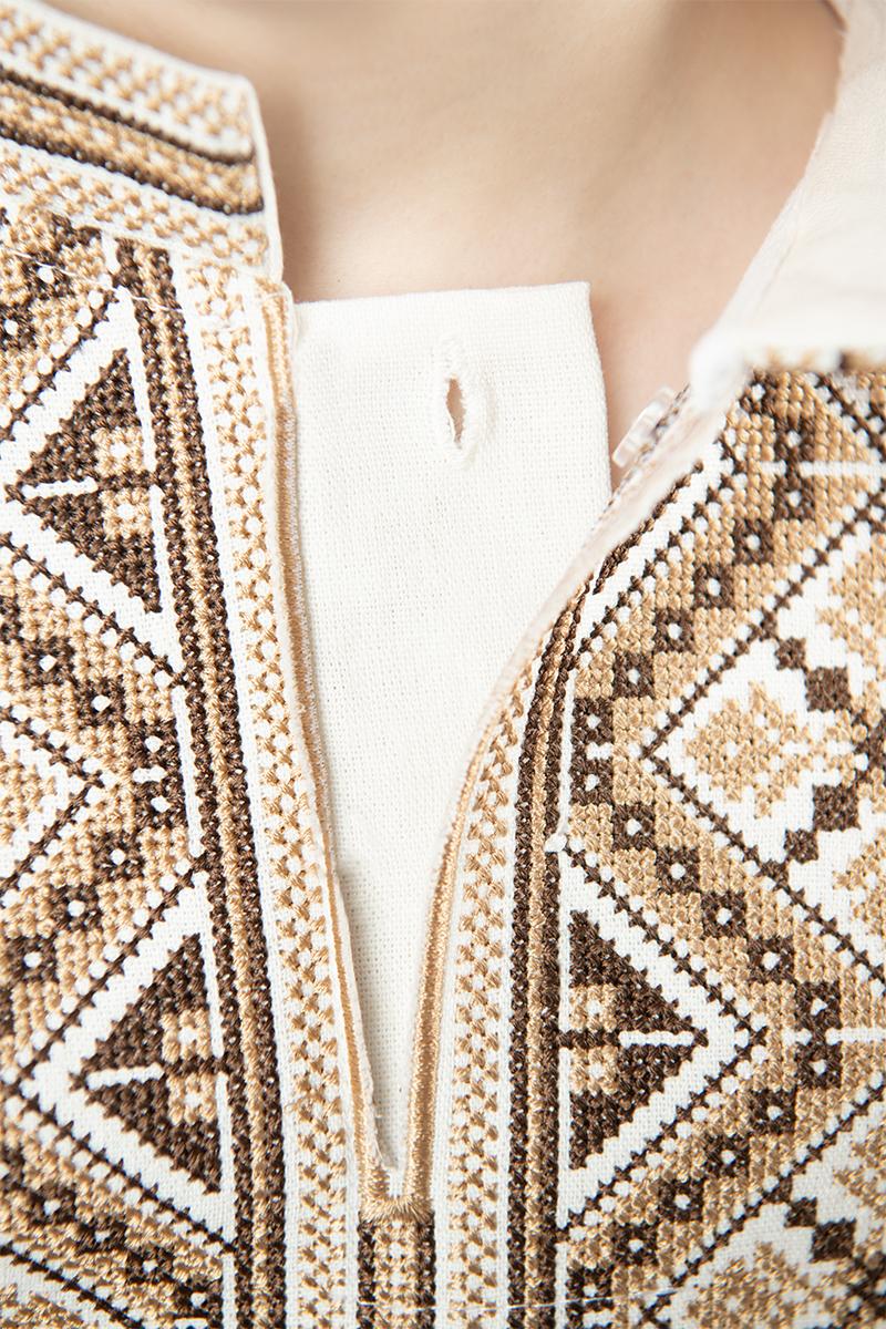 Вишиванка для хлопчиків, молочна 210529193-035