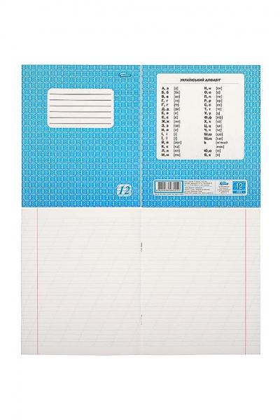 Зошит в косу лінію 12 аркушів, асорті 50013