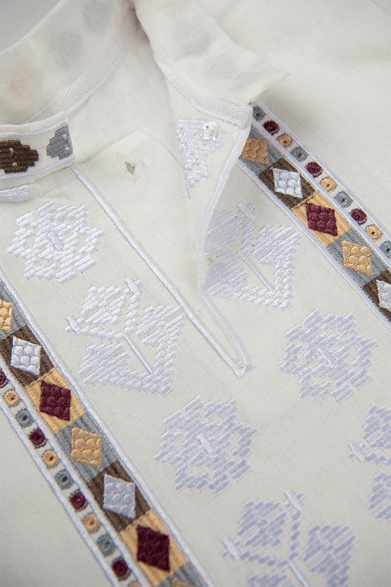 Вышиванка для мальчиков, молочная 210525193-035