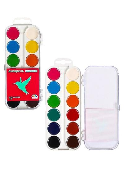 Фарби акварельні 12 кольорів, ЗАХОПЛЕННЯ 80752