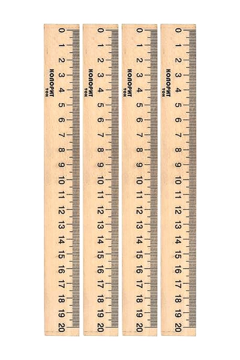 Линейка деревянная 20 сантиметров, 901404 ᐉ Купить в интернет-магазине ≡  VaLeo&V
